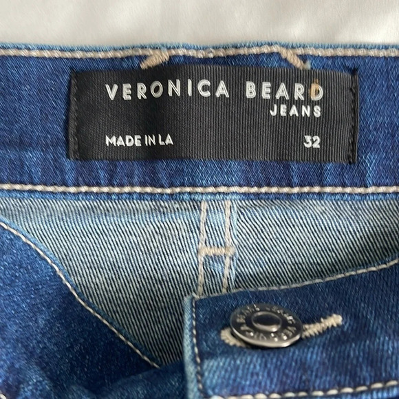 Veronica Beard Crosbie Wide Leg High Rise Astro Wash Jeans Size 32 - Picture 5 of 13